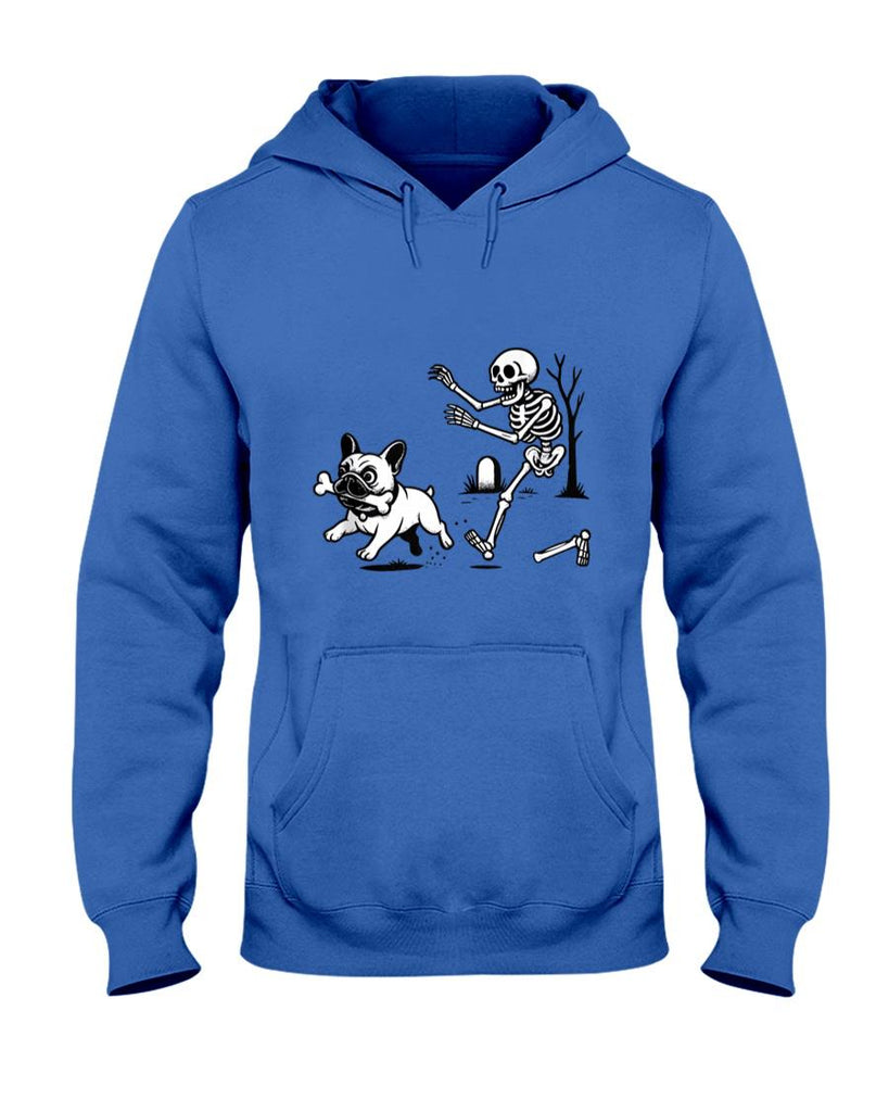 Pet Mom Halloween Shirt - Skeleton Chasing French Bulldog Halloween Dog Mom Pet Lover Tank Top