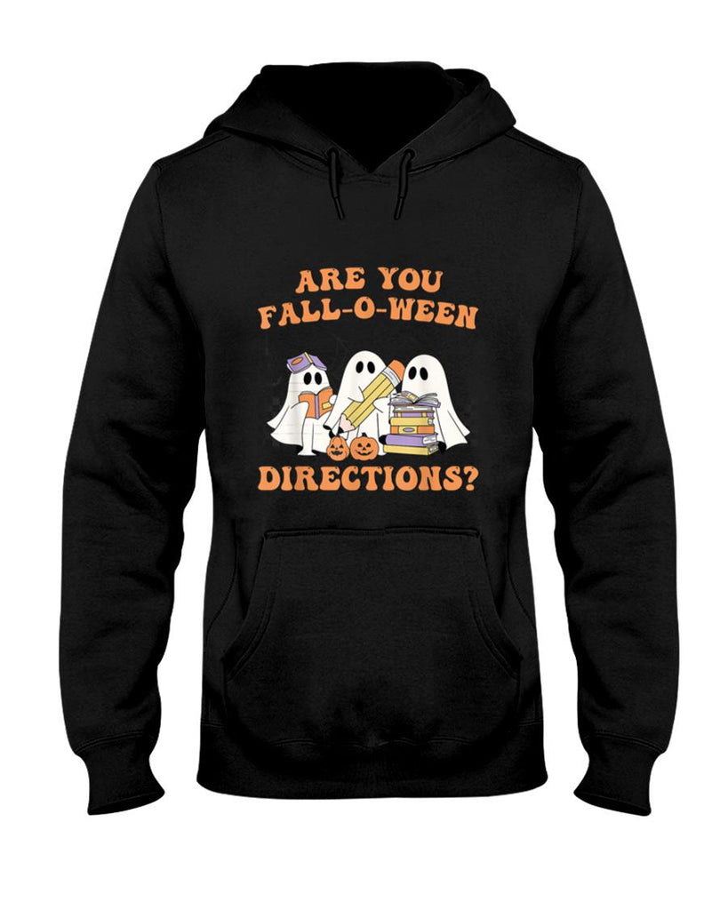 Halloween Shirt - are You Fall O Ween Directions Halloween Teacher Ghosts T-Shirt