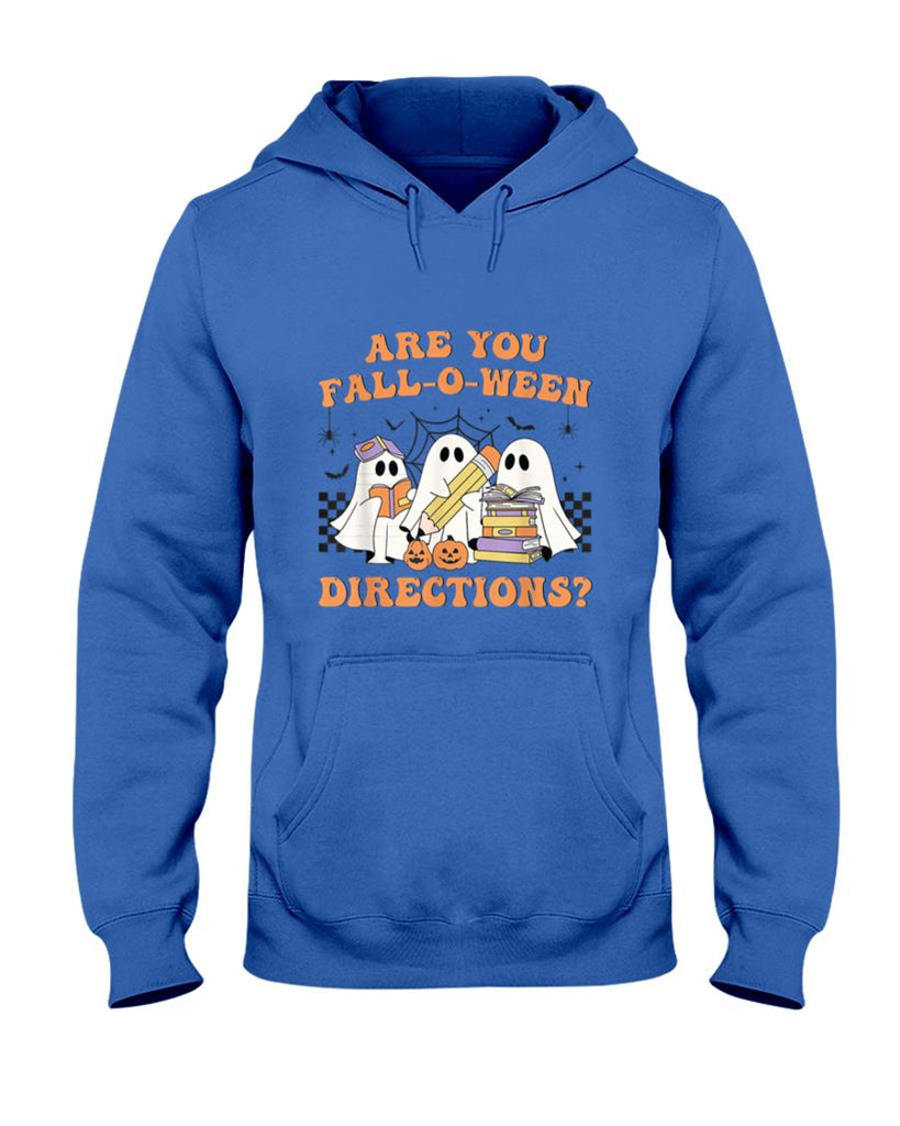 Halloween Shirt - are You Fall O Ween Directions Halloween Teacher Ghosts T-Shirt