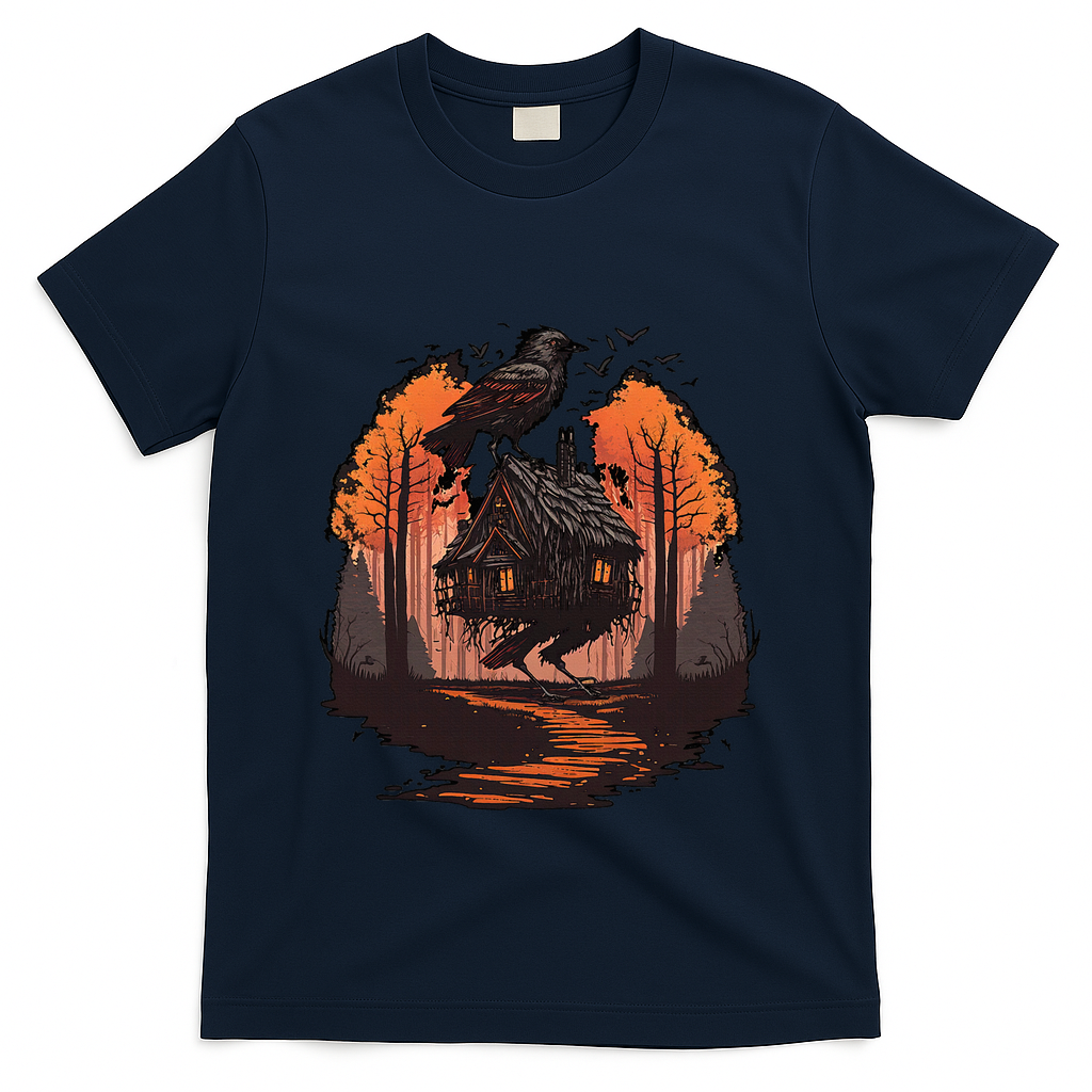 Walking House On Chicken Legs Slavic Folklore Baba Yaga T-Shirt