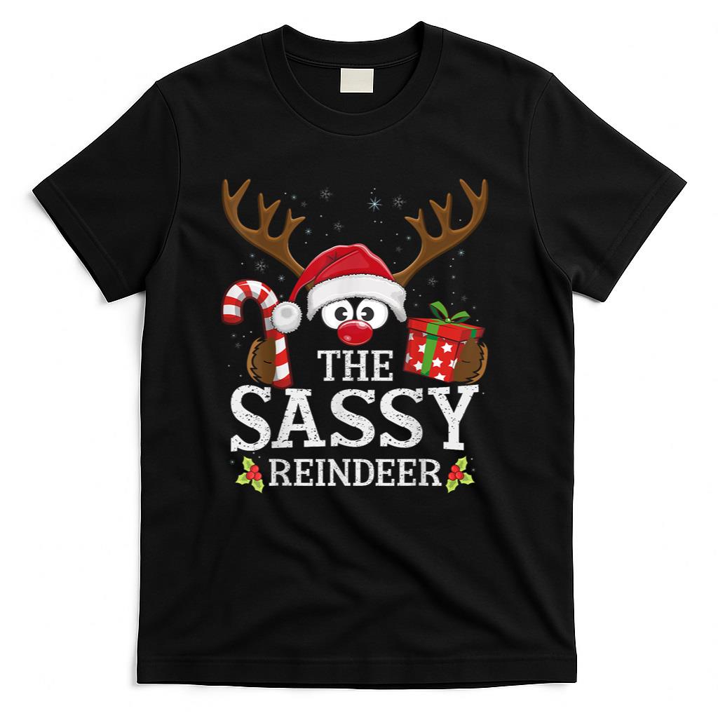 Christmas Matching The Sassy Reindeer Family T-Shirt