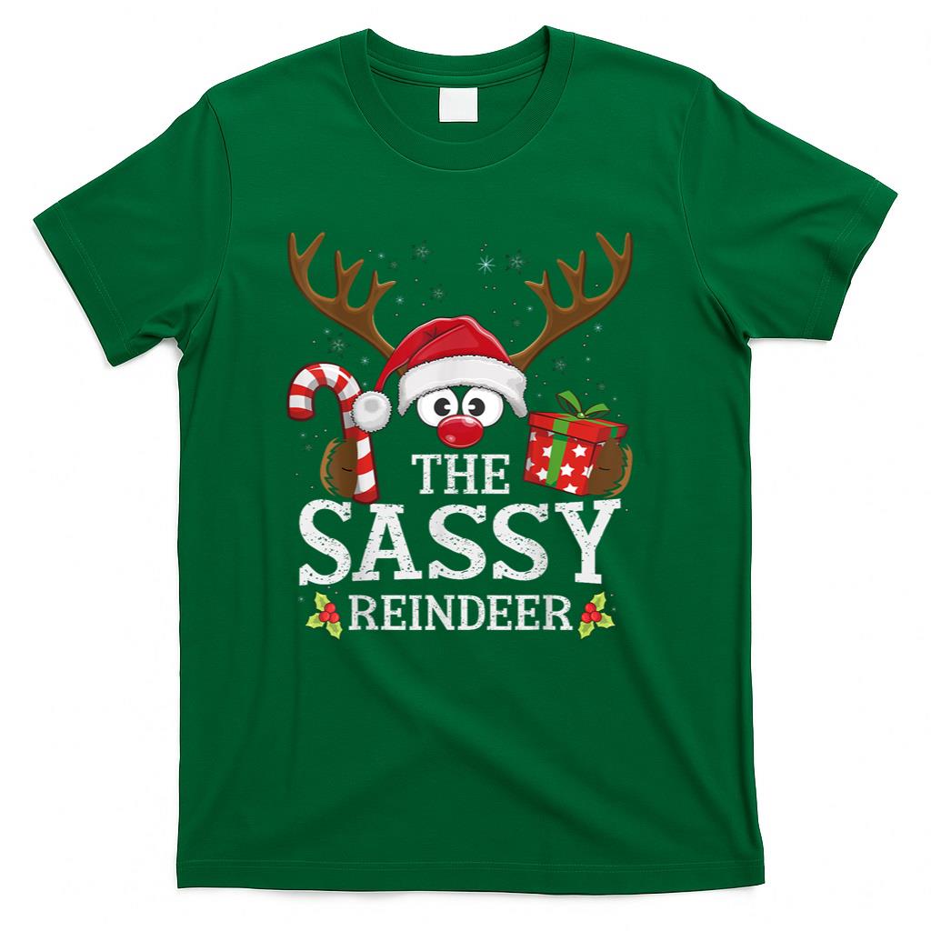 Christmas Matching The Sassy Reindeer Family T-Shirt