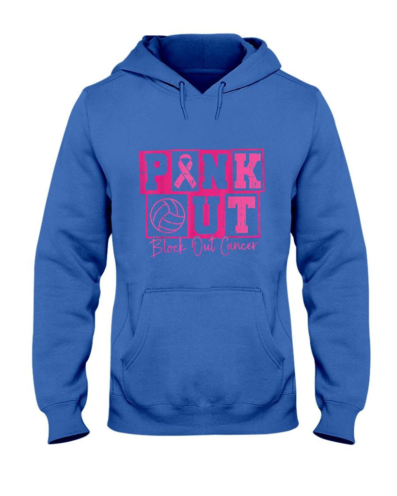 Volleyball Breast Cancer Awareness Block Out Cancer T-Shirt