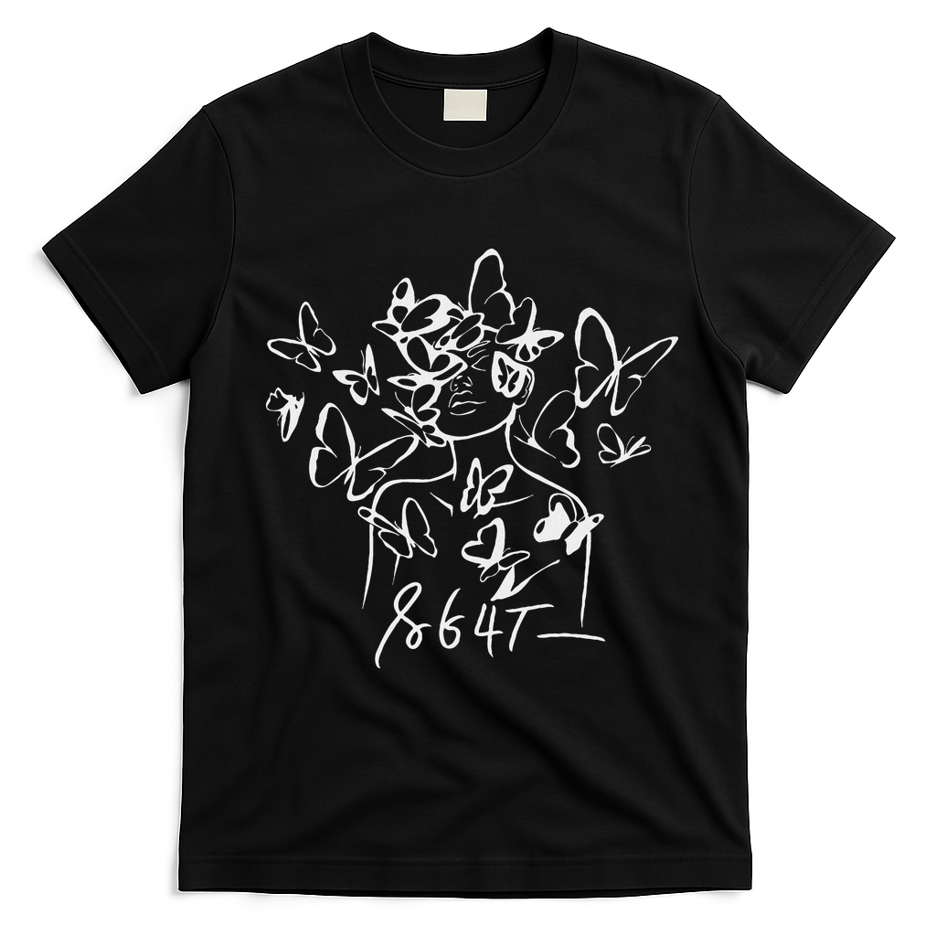 8647 Anti Trump Floral Resist 86 47 Impeach Trump Impeach 47 T-Shirt - Black