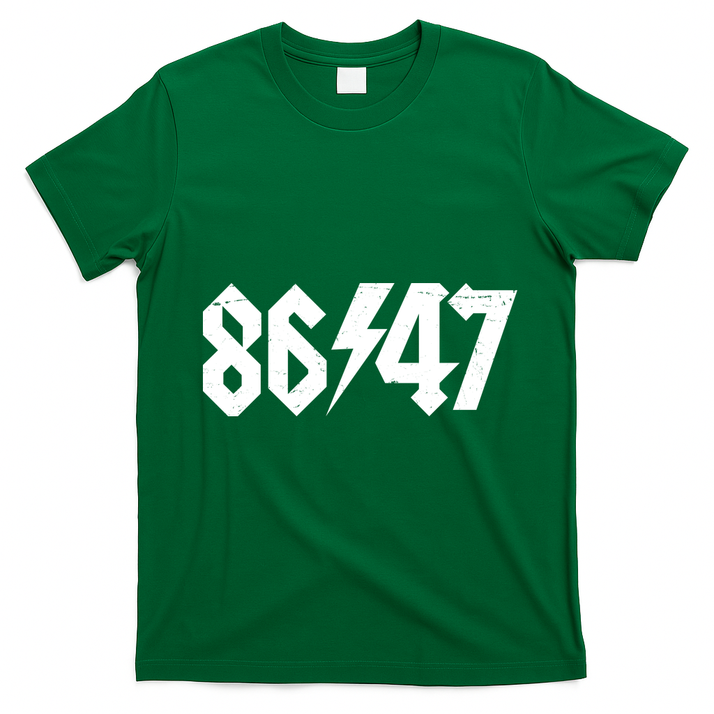 8647 Retro Vintage 80s Style Rock Anti Trump T-Shirt - Irish Green