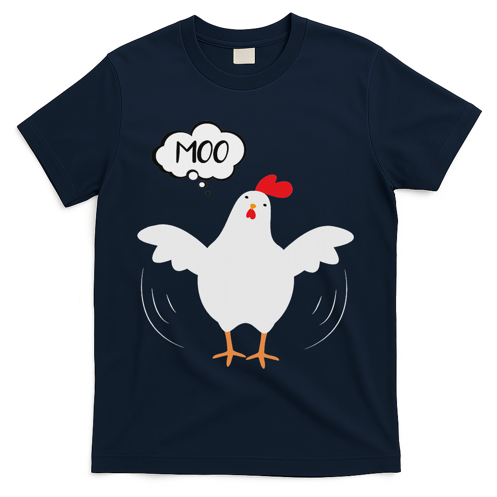 Funny Chicken Saying Moo But Guess What Chicken Moo T-Shirt