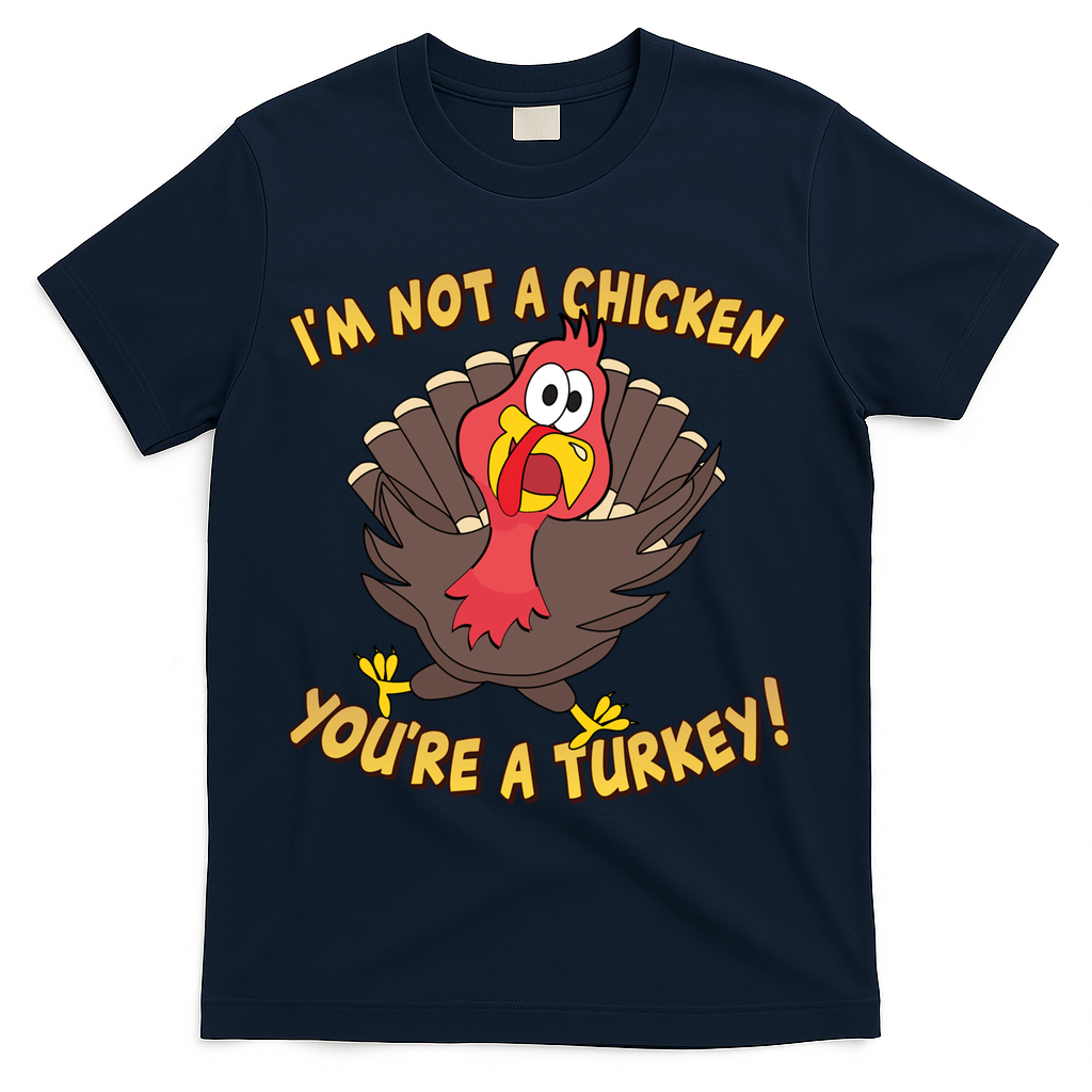 I'm Not A Chicken You're A Turkey Funny Thanksgiving Gift T-Shirt