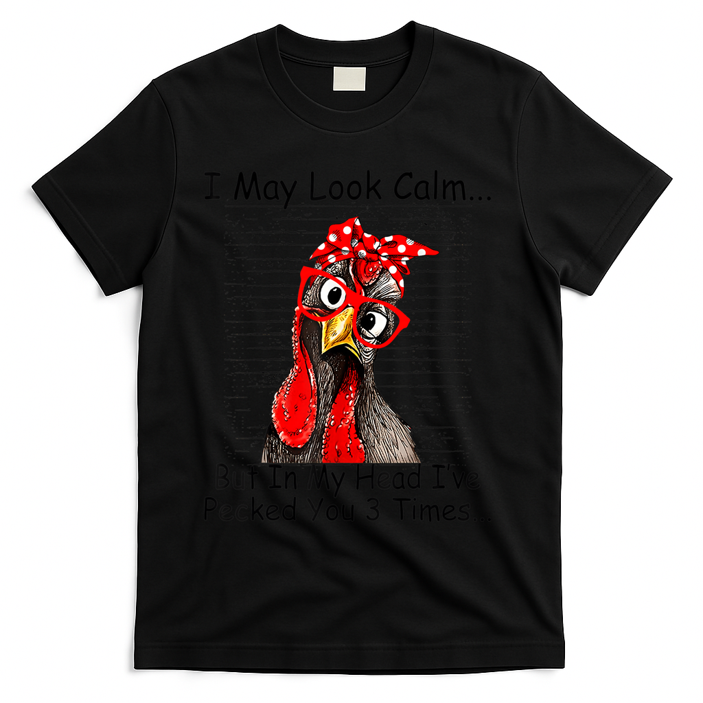 I May Look Calm But In My Head Ive Pecked You 3 Times T-Shirt