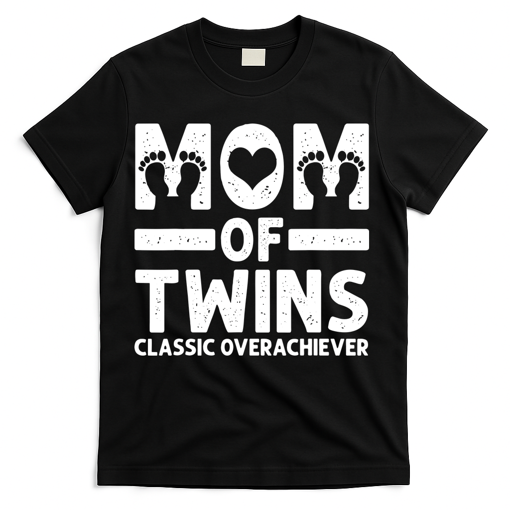 Funny Mom Of Twins Classic Overachiever Cool Twin Mom Gift T-Shirt