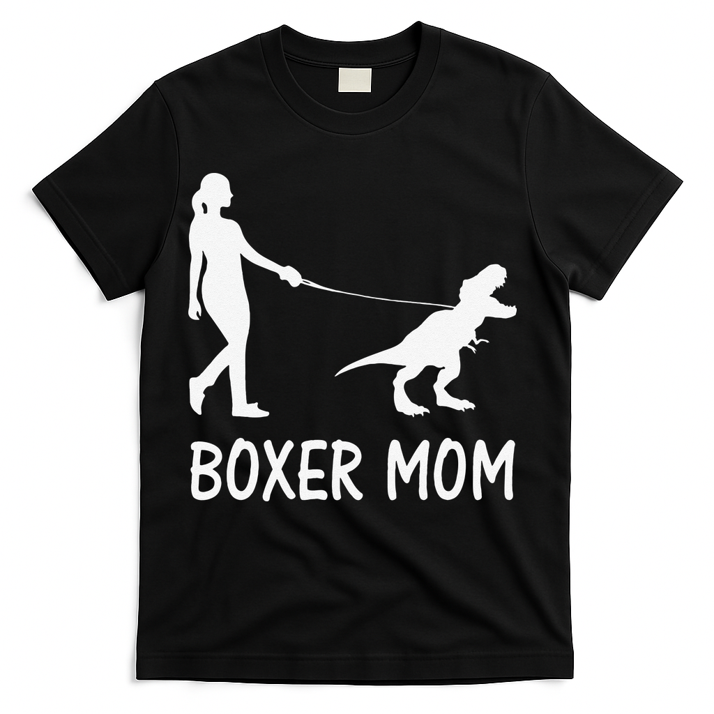 Boxer Mom Dog Boxer Mama Dinosaur Women Mother's Day T-Shirt