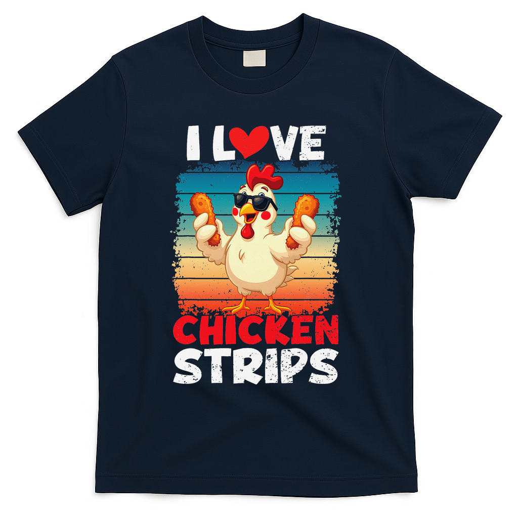 I Love Chicken Strips Crispy Chicken Fingers Fast Food T-Shirt