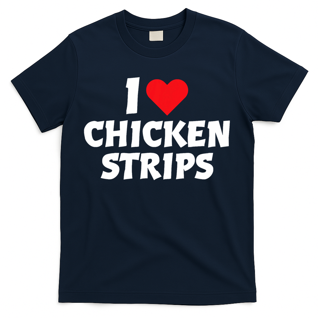 I Love Chicken Strips Crispy Chicken Fingers Fast Food Lover  T-Shirt