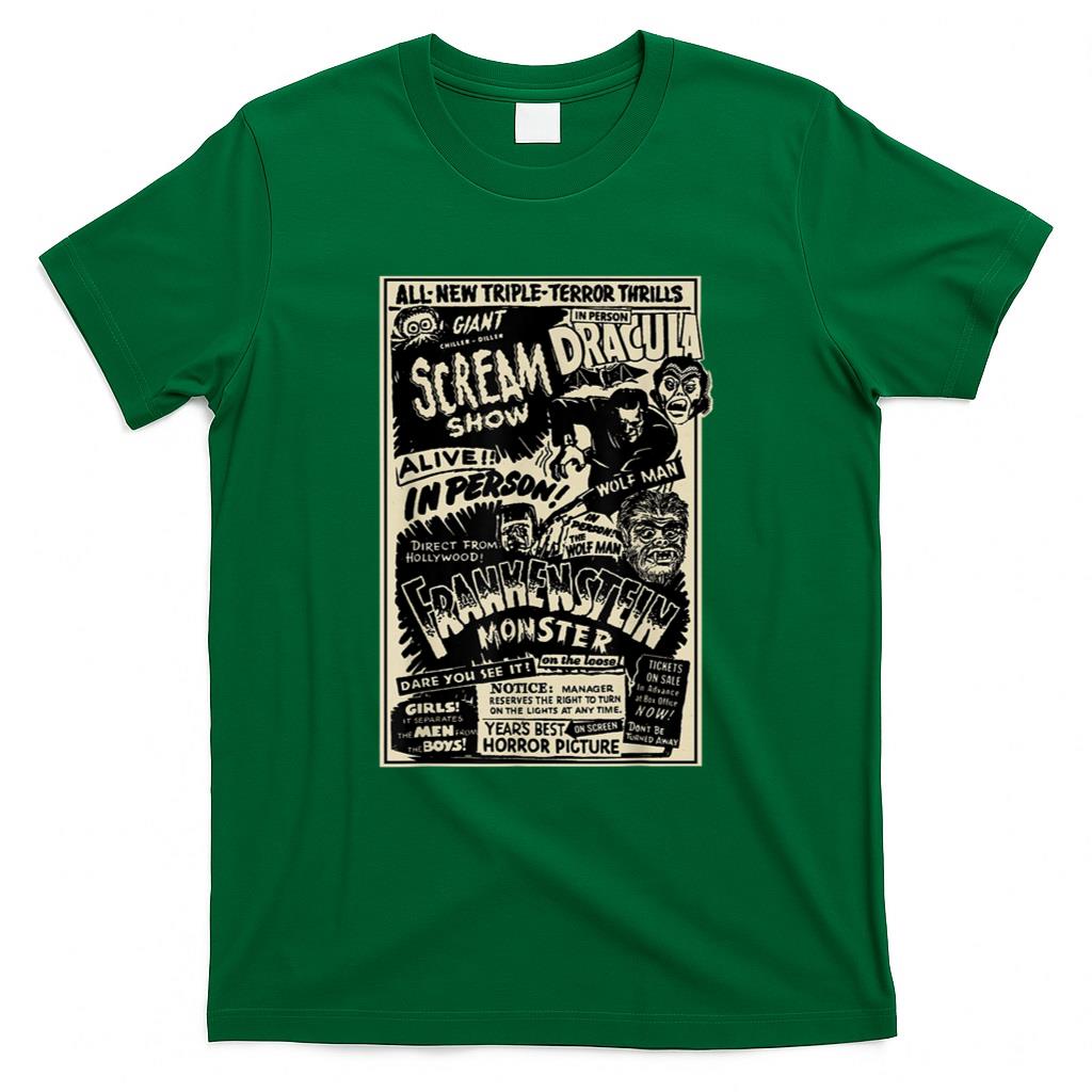 Halloween Shirt - Horror Movie Monster Mummy Dracula Werewolf Frankenstein T-Shirt