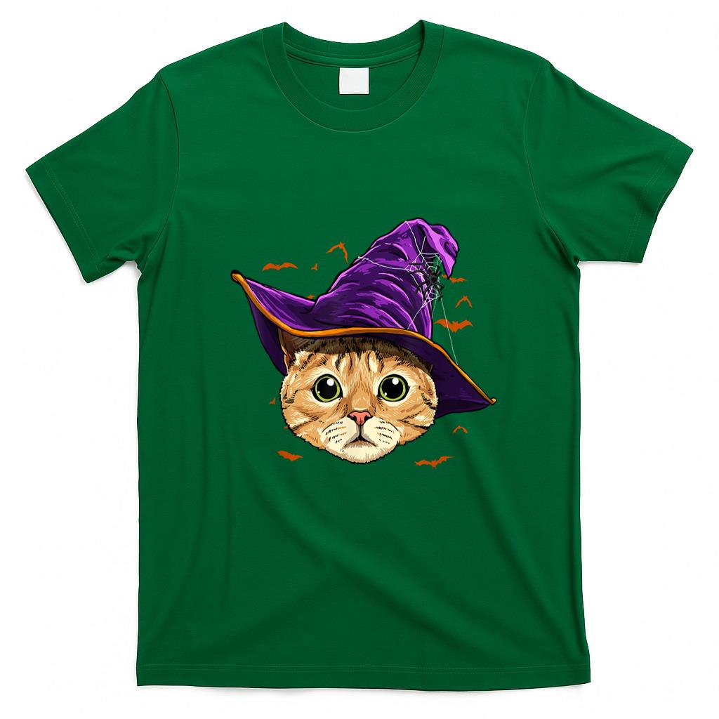 Pet Mom Halloween Shirt - Witch Cat Halloween Kitten Kitty Pet Cat Lover Cat Mom Dad T-Shirt