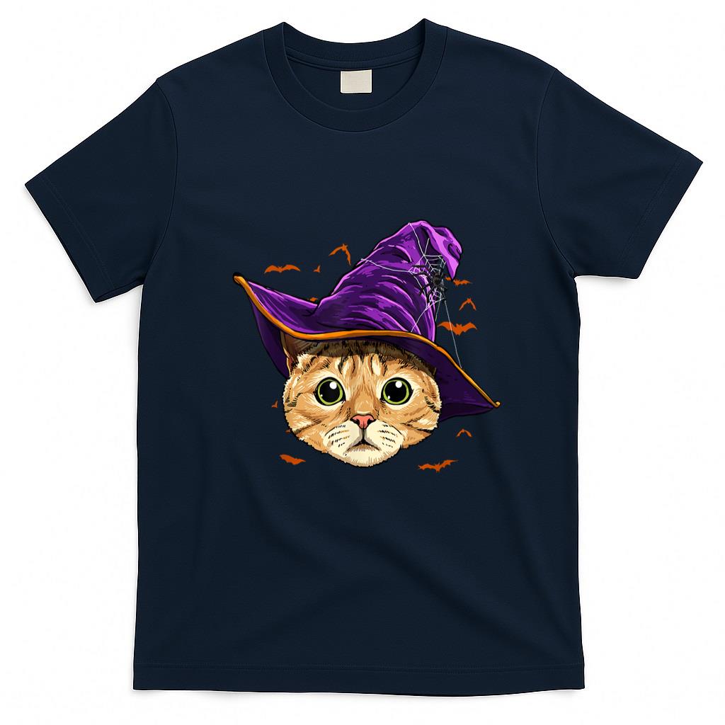 Pet Mom Halloween Shirt - Witch Cat Halloween Kitten Kitty Pet Cat Lover Cat Mom Dad T-Shirt