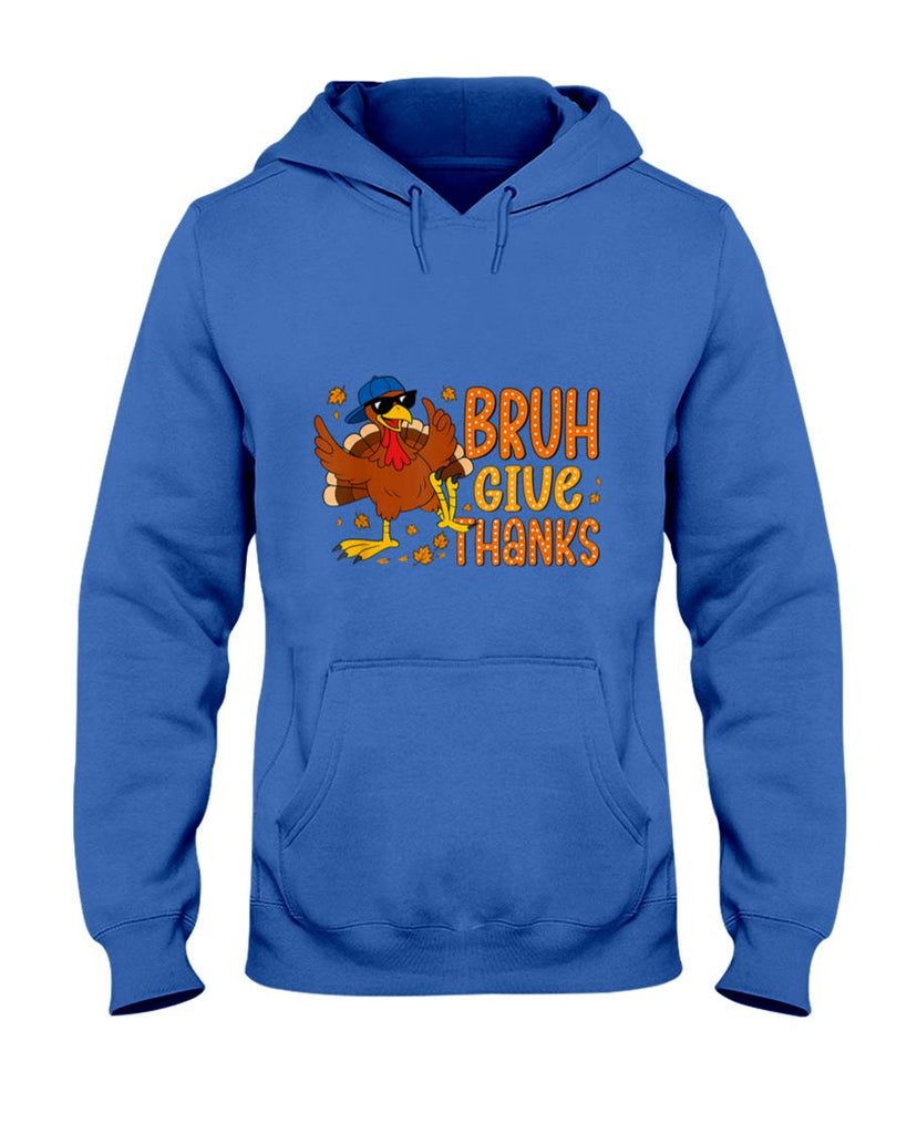 Bruh Give Thanks Funny Thanksgiving Turkey Men Women Kids T-Shirt