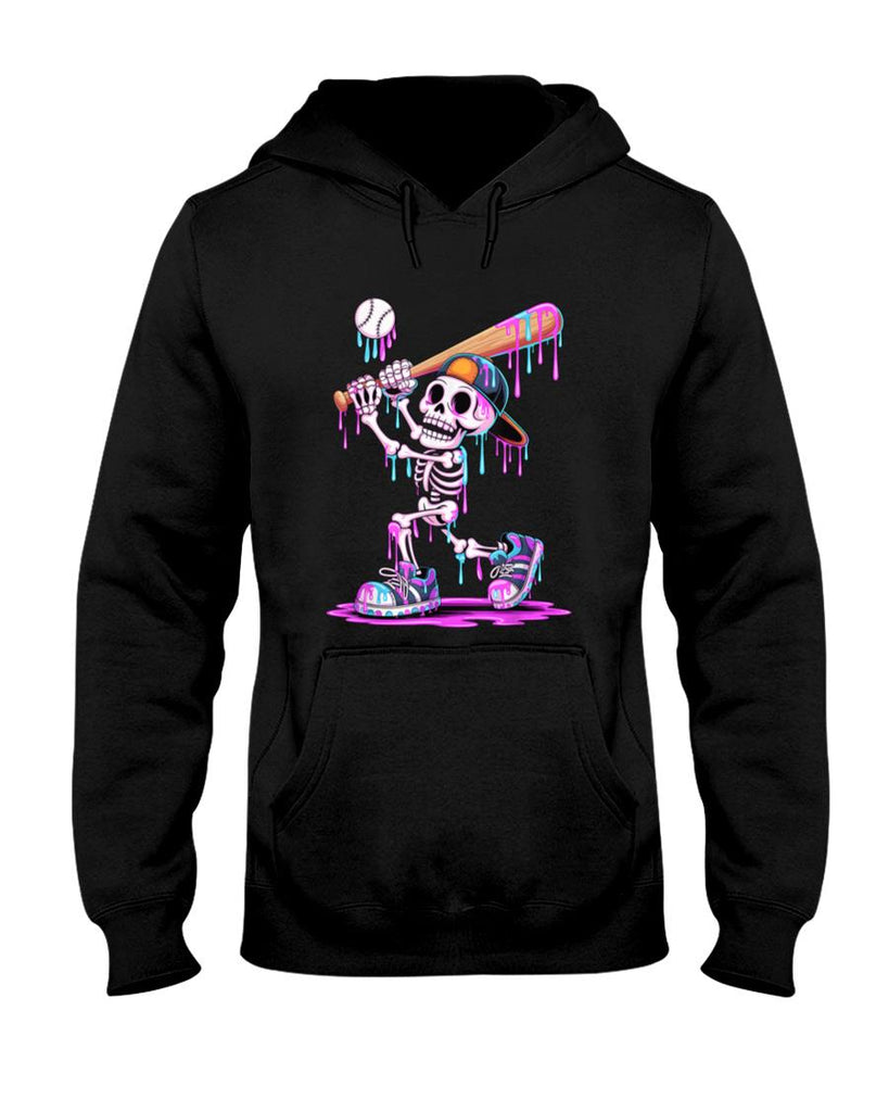 Halloween Shirt - Funny Skeleton Baseball Drip Boys Youth Kids Halloween T-Shirt