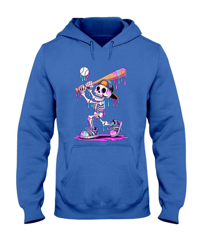 Halloween Shirt - Funny Skeleton Baseball Drip Boys Youth Kids Halloween T-Shirt