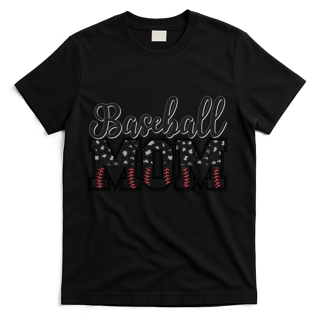 Baseball Mom Leopard Funny Softball Mom MotherS Day Gift T-Shirt