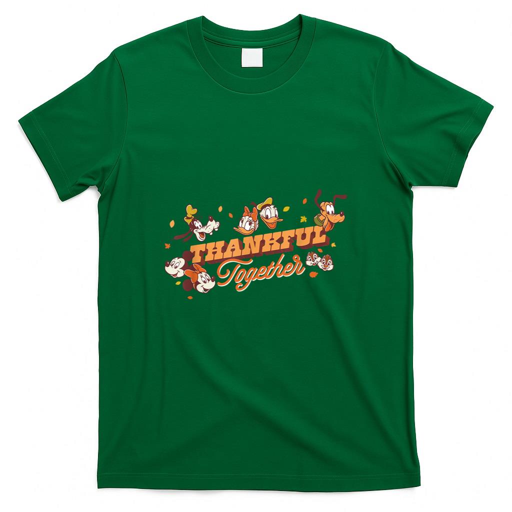 Disney Mickey Mouse and Friends Fall Thankful Together T-Shirt