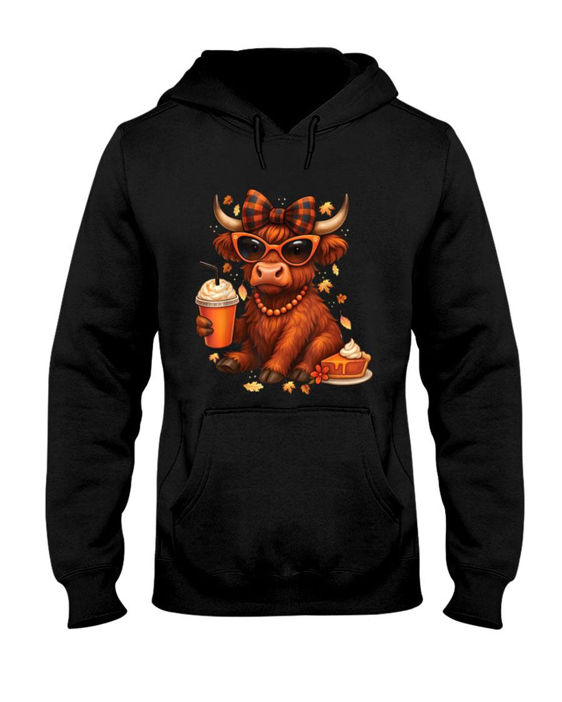 Cozy Season Fall Highland cow Bow Girls Autumn Thanksgiving T-Shirt