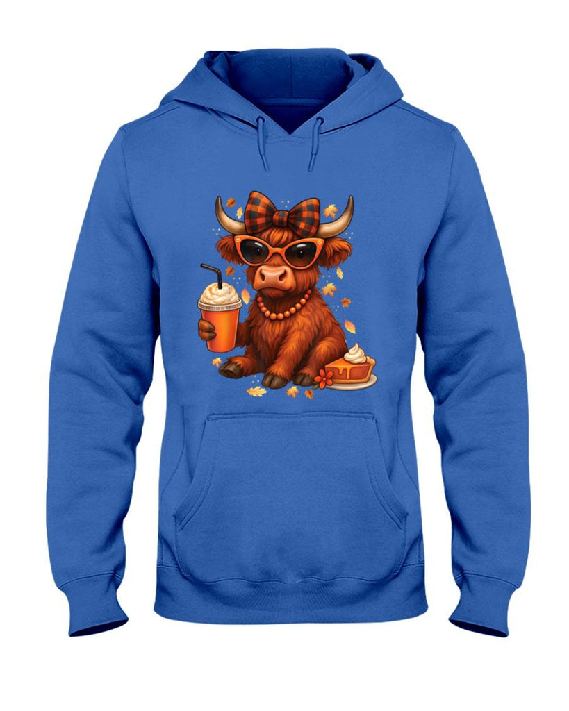Cozy Season Fall Highland cow Bow Girls Autumn Thanksgiving T-Shirt
