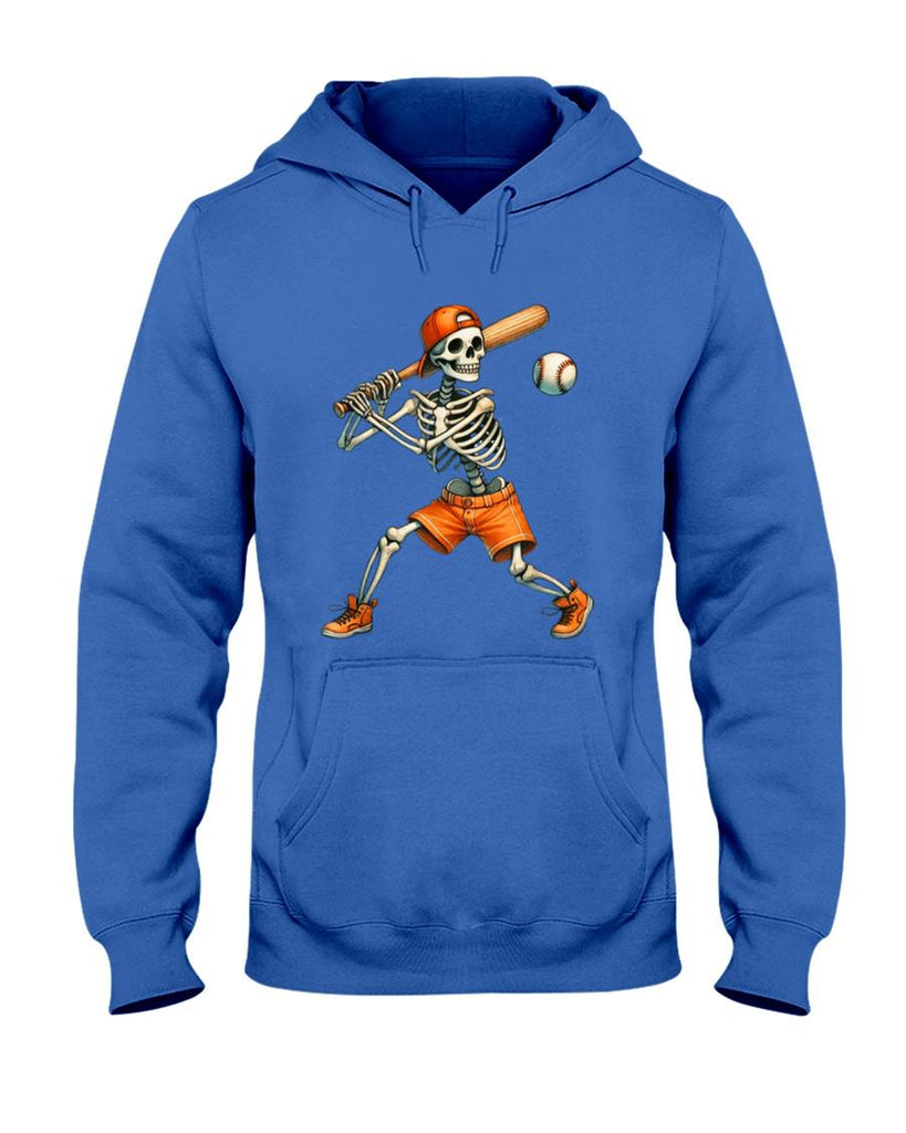 Halloween Shirt - Funny Skeleton Batting Baseball Halloween Boys Men Kids T-Shirt