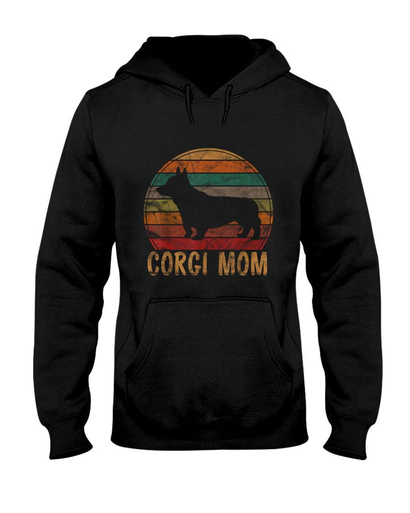 Pet Mom Halloween Shirt - Retro Corgi Mom Gift Dog Mother Pet Welsh Corgi Mama T-Shirt