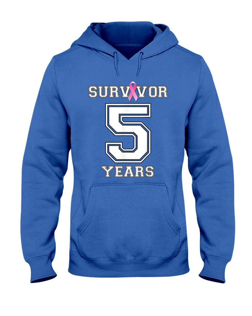 5 Years Breast Cancer Survivor Gifts For Women Pink Ribbon T-Shirt