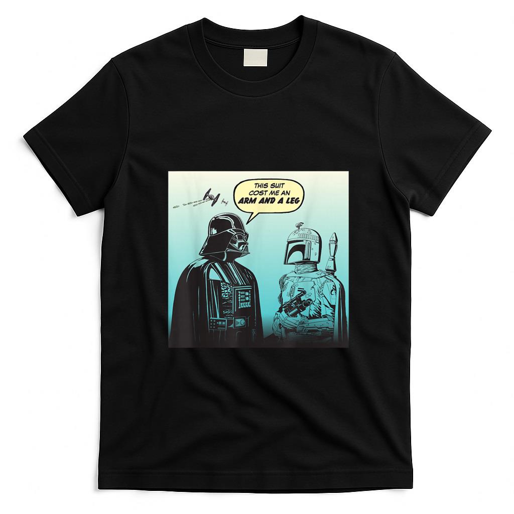 Funny Tees - Star Wars Funny Darth Vader and Boba Fett Comic T-Shirt