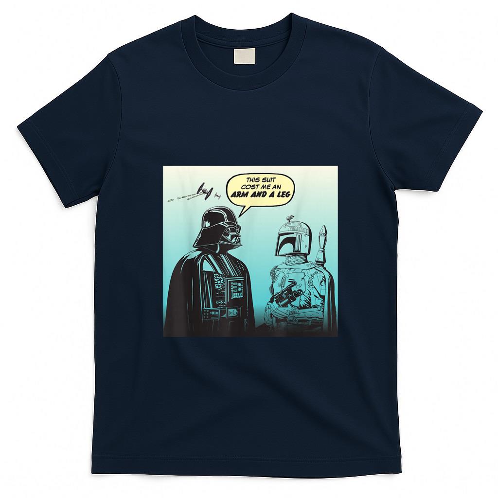 Funny Tees - Star Wars Funny Darth Vader and Boba Fett Comic T-Shirt