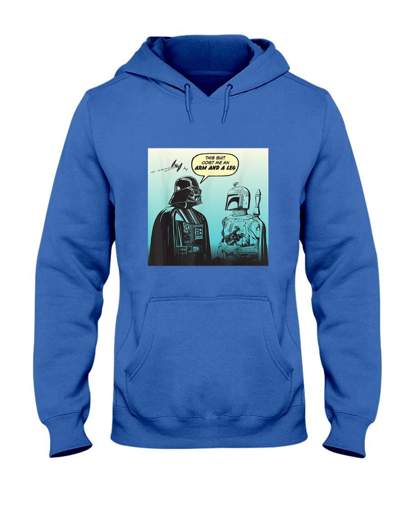 Funny Tees - Star Wars Funny Darth Vader and Boba Fett Comic T-Shirt