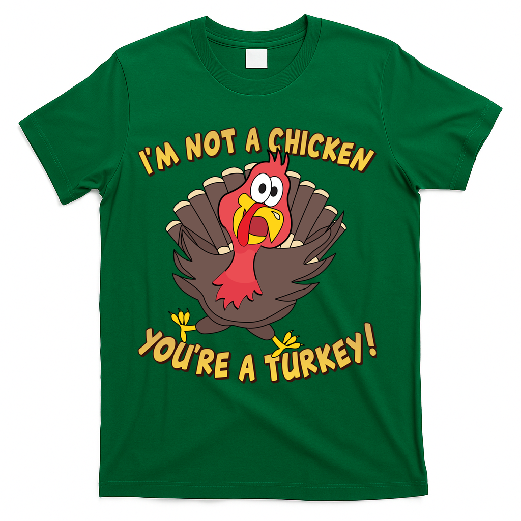 I'm Not A Chicken You're A Turkey Funny Thanksgiving Gift T-Shirt