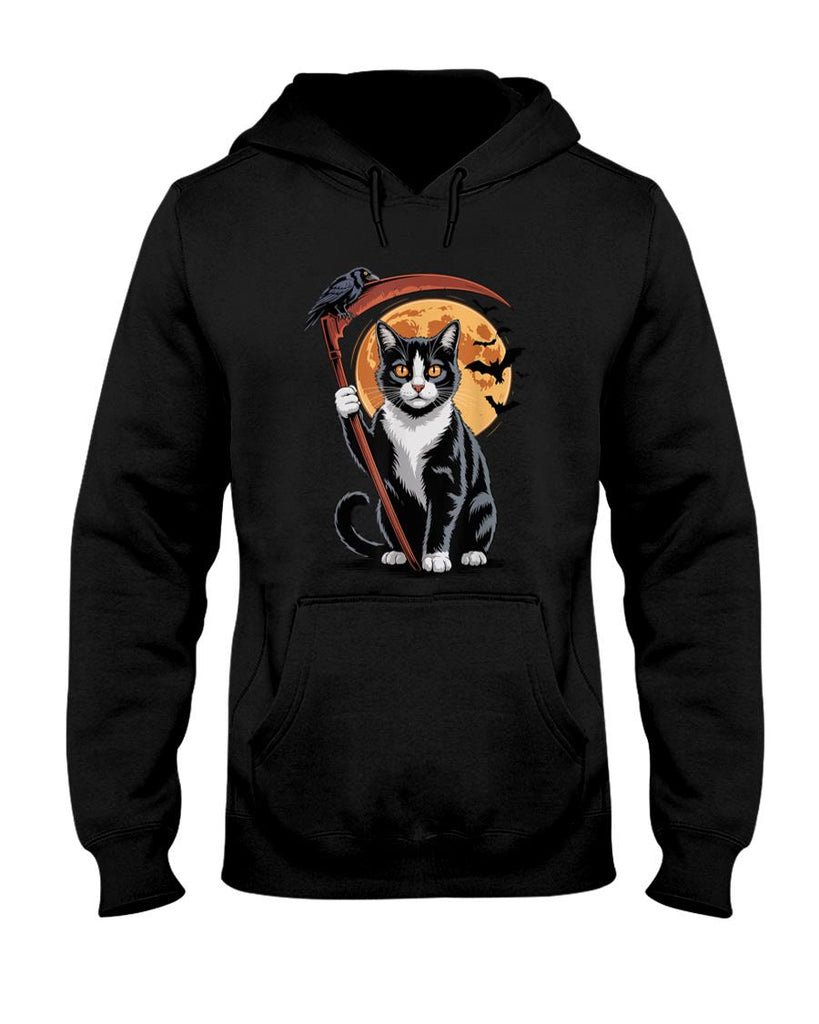 Pet Mom Halloween Shirt - Grim Reaper Death Tuxedo Cat Halloween Mom Women Vintage T-Shirt