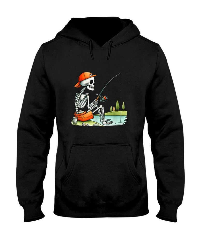 Halloween Shirt - Skeleton Fishing Halloween Costume Funny Fishing Boys Kids T-Shirt