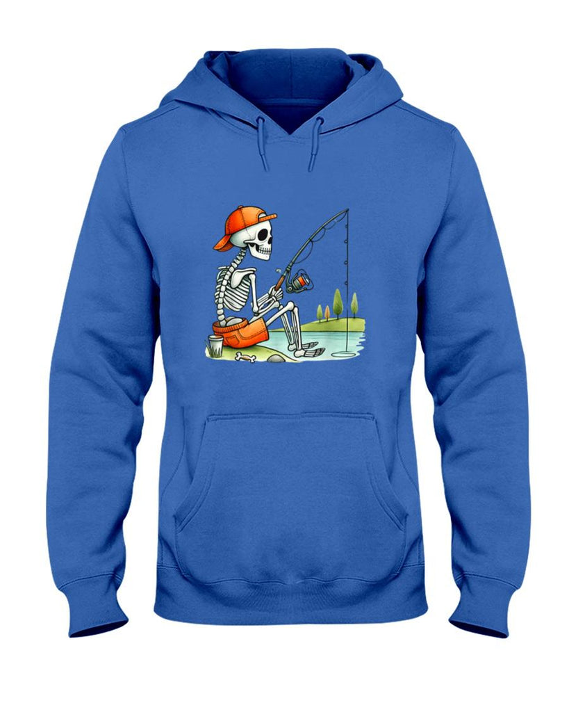 Halloween Shirt - Skeleton Fishing Halloween Costume Funny Fishing Boys Kids T-Shirt