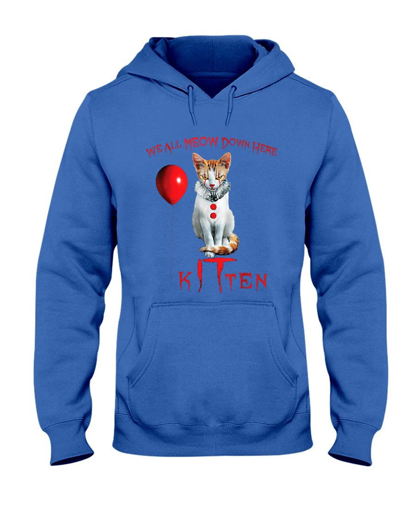 Pet Mom Halloween Shirt - We All Meow Clown Cat Kitten Halloween Funny Cute T-Shirt