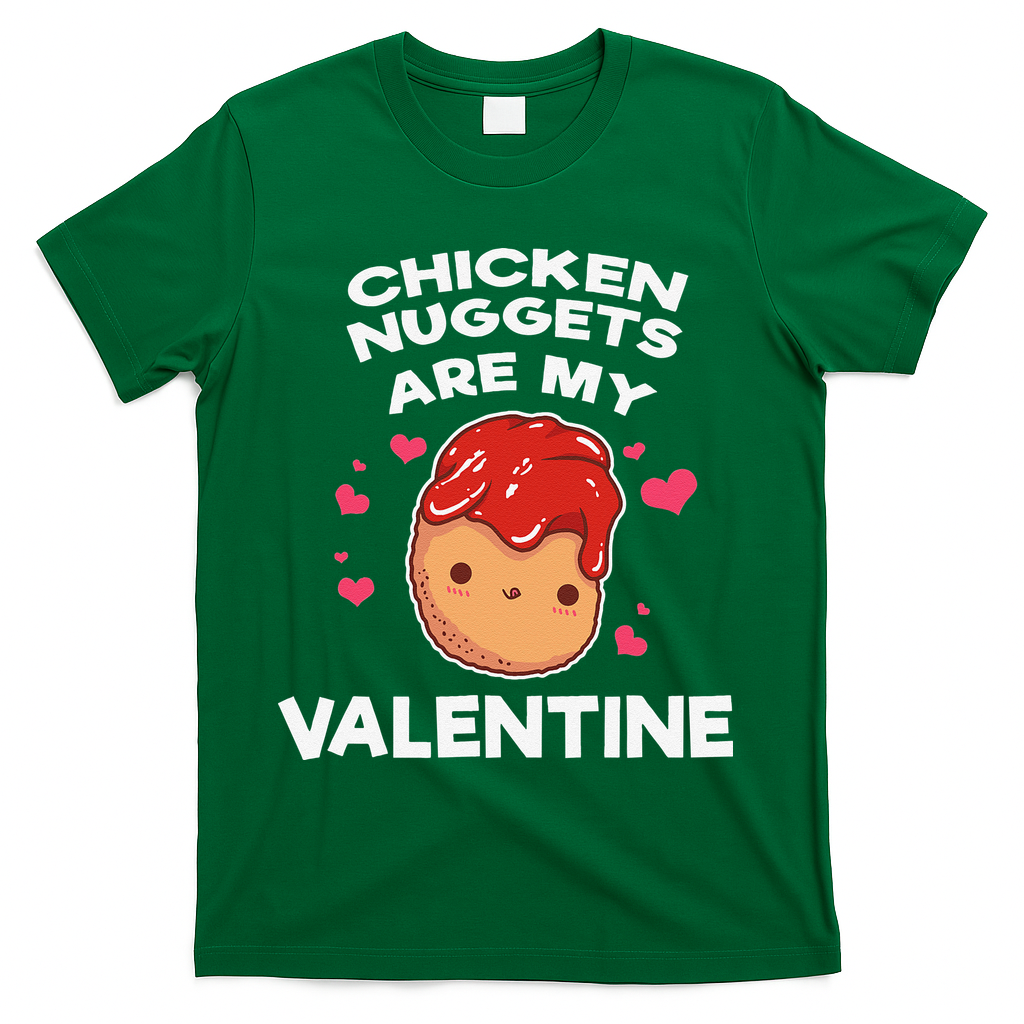 Valentine's Day Chicken Nuggets Funny Nug Food T-Shirt