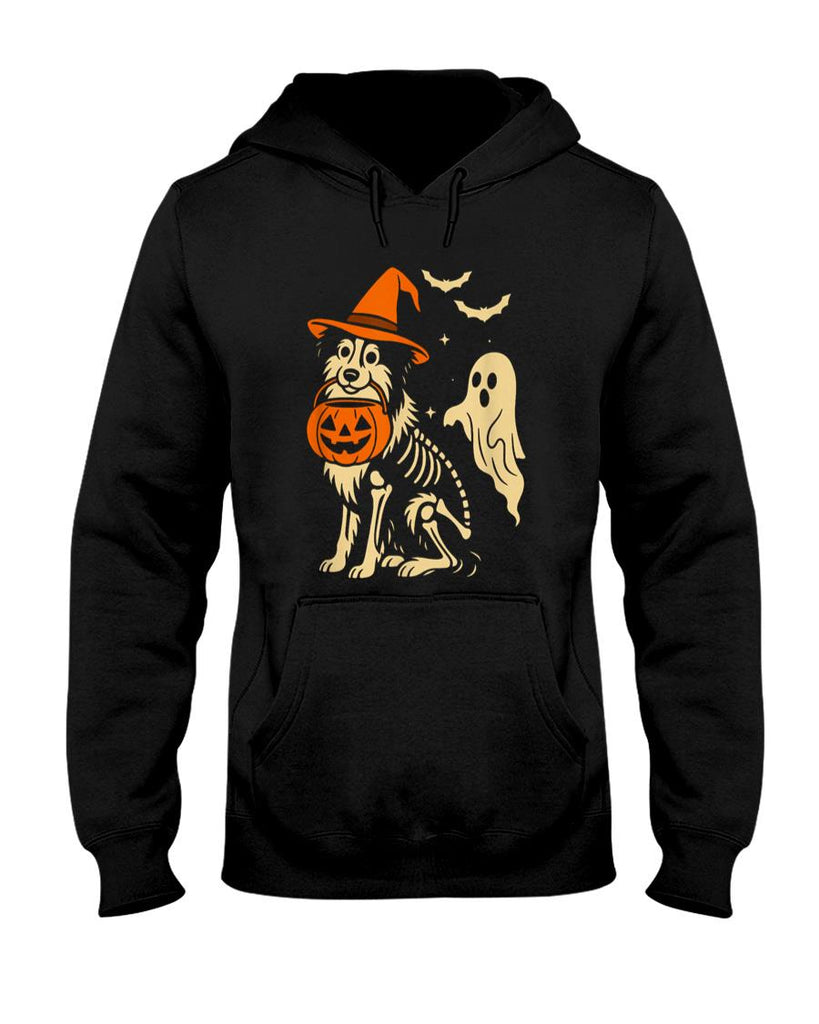 Pet Mom Halloween Shirt - Funny Skeleton Australian Shepherd Halloween Aussie Witch T-Shirt