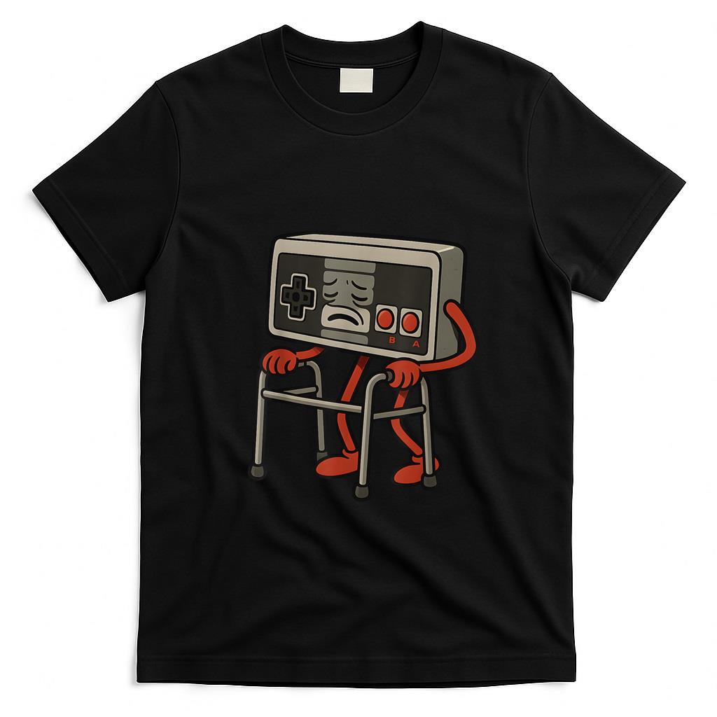 Funny Tees - Funny Old Gamer Gaming Retro 80s 90s Video Game Old Gamer T-Shirt