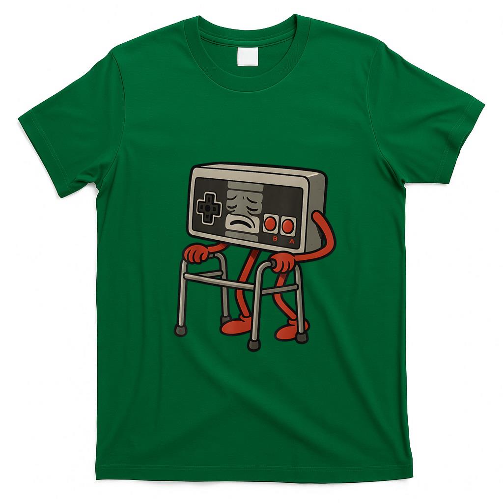 Funny Tees - Funny Old Gamer Gaming Retro 80s 90s Video Game Old Gamer T-Shirt