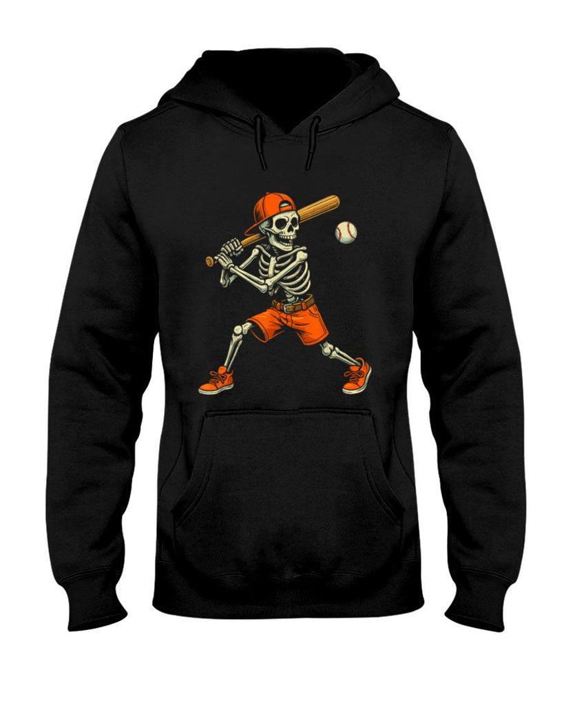 Halloween Shirt - Skeleton Baseball Halloween Costume Funny Men Boys Kids T-Shirt
