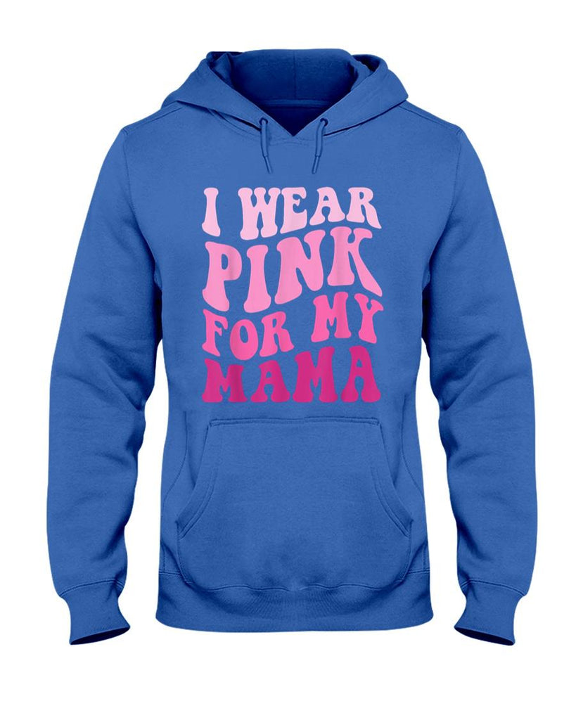 I Wear Pink for my Mama Groovy Breast Cancer Women Kid Youth T-Shirt