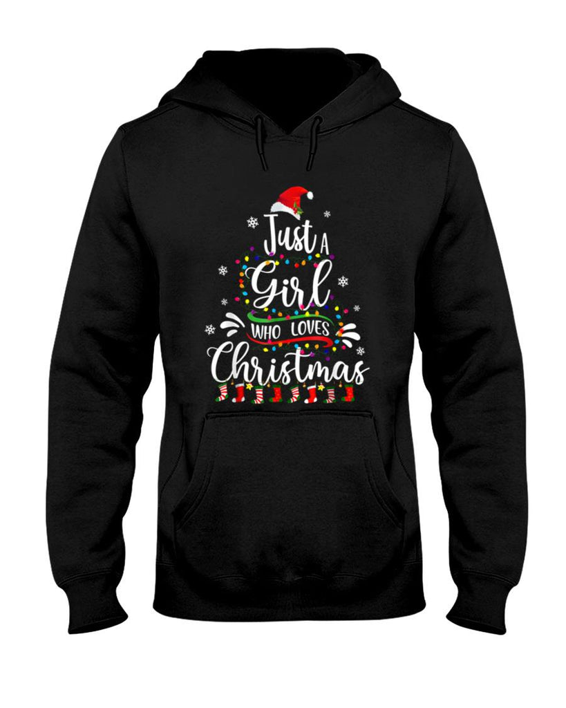 Merry Christmas Just A Girl Who Loves Christmas Tree Xmas T-Shirt
