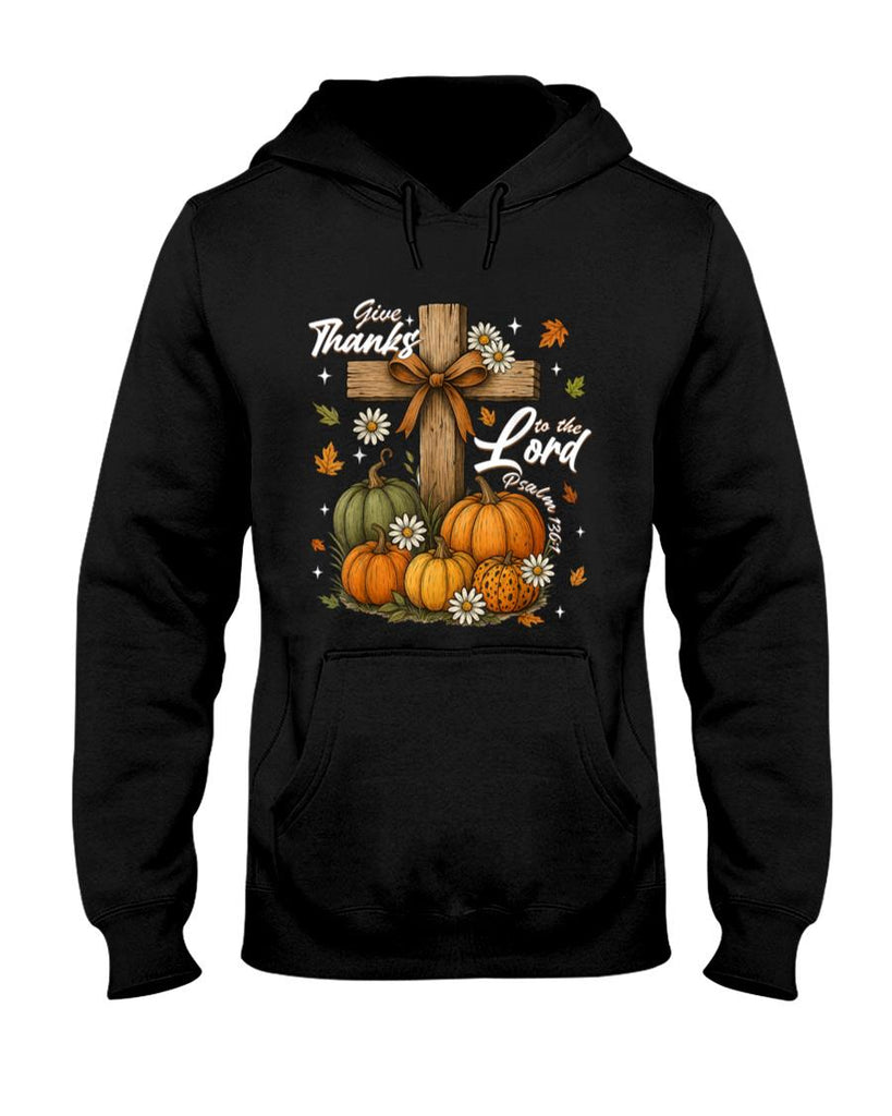Give Thanks to The Lord Fall Pumpkin Thanksgiving Christian T-Shirt