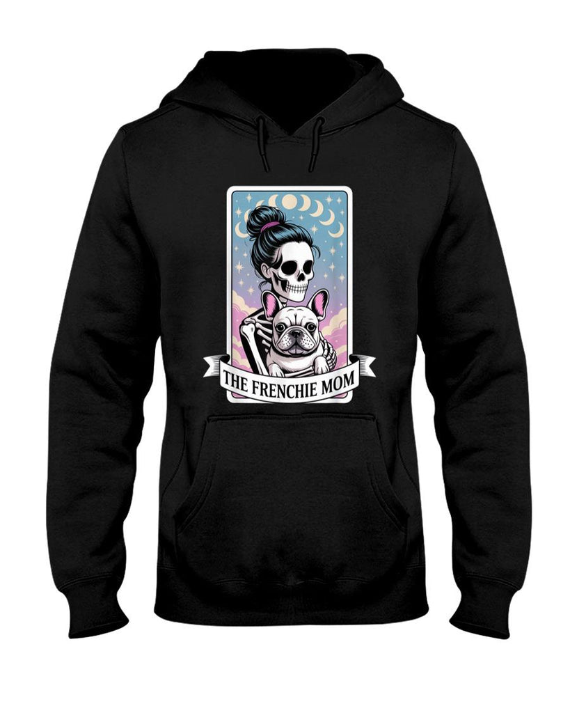 Pet Mom Halloween Shirt - The Frenchie Mom Skeleton Hug Tarot Card Halloween Dog Lover T-Shirt
