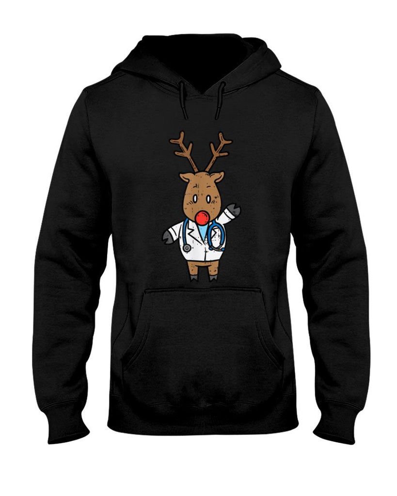 Reindeer Doctor Nurse Stethoscope Medical Christmas PJ T-Shirt