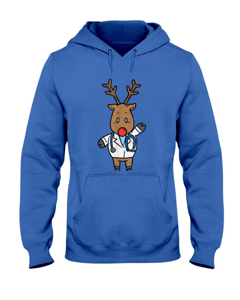 Reindeer Doctor Nurse Stethoscope Medical Christmas PJ T-Shirt