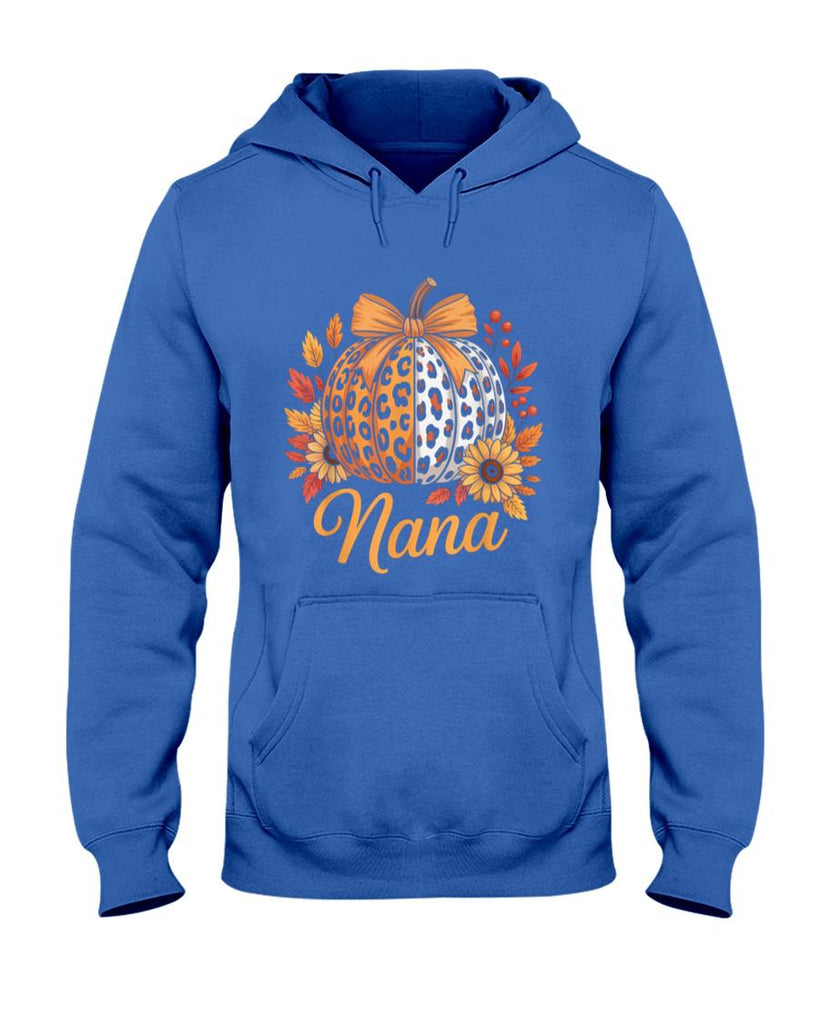 Nana Thanksgiving Leopard Pumpkin Sunflower Coquette Bow Tee T-Shirt