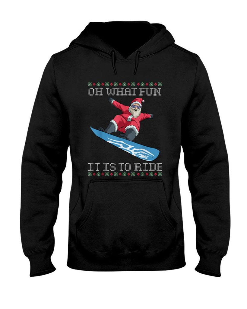 Oh What Fun it is to Ride T-Shirt Snowboard Christmas Gift T-Shirt